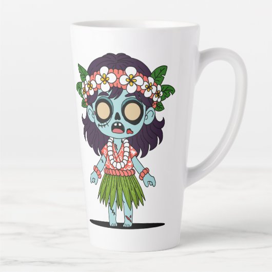 Süße Zombie-Hawaiianerin Milchtasse (Rechts)