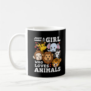 Süße Zoo-Tiere Elefant und Giraffe Illustration Kaffeetasse