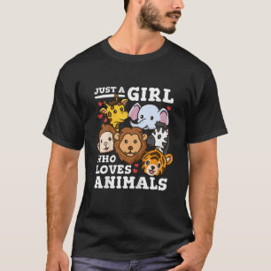 Süße Zoo-Tiere Elefant und Giraffe Illustration T-Shirt