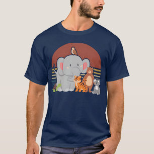 Süße Zoo-Tiere Jungen Mädchen Kawaii-Geschenk T-Shirt