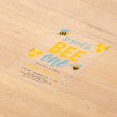 Süße zu Biene Ein 1. Bienentag Geburtstag Acryleinladungen (Ablage )