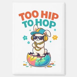 Süße zu hippe zum Hopp Hasen Illustration Magnet