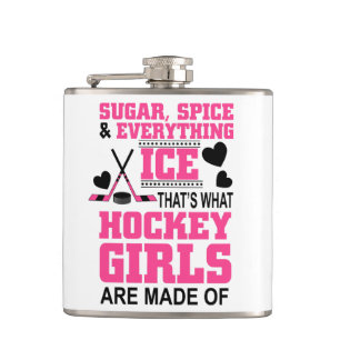 süße Zucker-und-Gewürz-Mädchen-Eishockey Flachmann