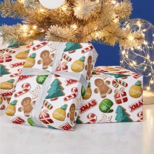 Süße Zuckerkuchen-Weihnachtsmuster Geschenkpapier