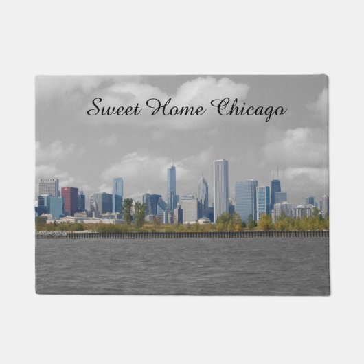 Süße Zuhause-Chicagoskylinefußmatte Fußmatte (Vorderseite)