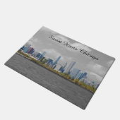Süße Zuhause-Chicagoskylinefußmatte Fußmatte (Schrägansicht)