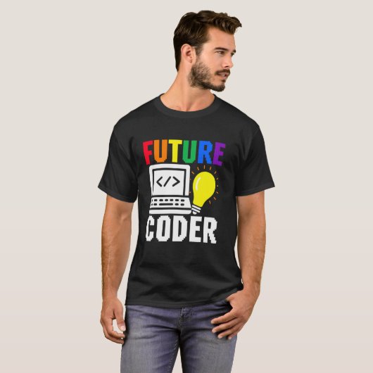 Süße zukünftige Coder-Kid-Karriere Computerprogram T-Shirt (Vorne ganz)