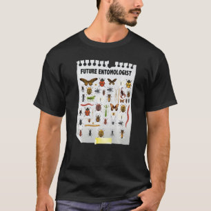 Süße zukünftige Entomologin Insektenkarte & Käferf T-Shirt