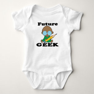 süße zukünftige Nerd schwarzes Baby Strampler