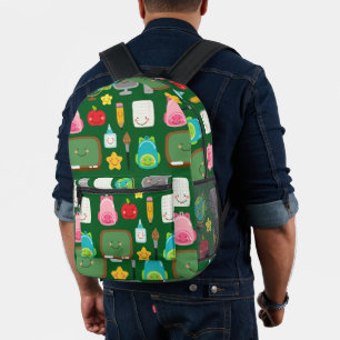 Süße Zurück zur Schule Kawaii Klassenbedarf Bedruckter Rucksack