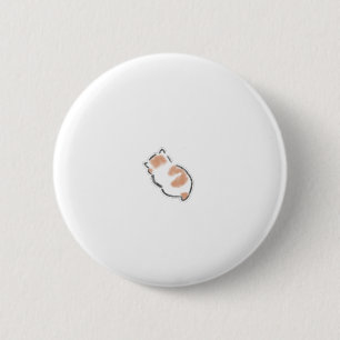 Süße zusammengerollte schlafende Katze, handgezeic Button