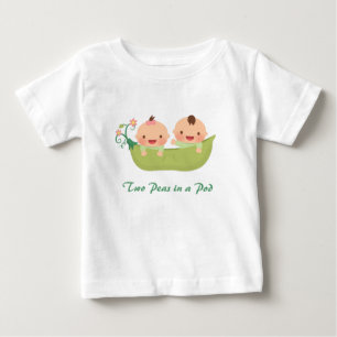 Süße zwei Erbsen in einer Schote Jungen Mädchen Zw Baby T-shirt