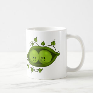 Süße Zwei Erbsen In Einer Schote Kaffeetasse