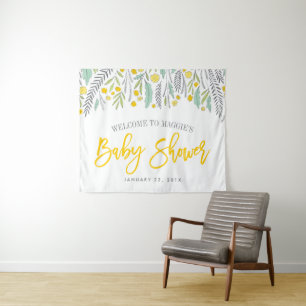 Süße Zweige Neutrales Baby Shower Schild Tapisseri Wandteppich