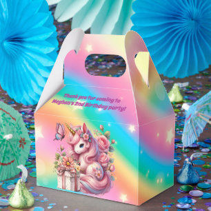 Süße zweite Geburtstagsfeier Danke Einhorn Geschenkschachtel