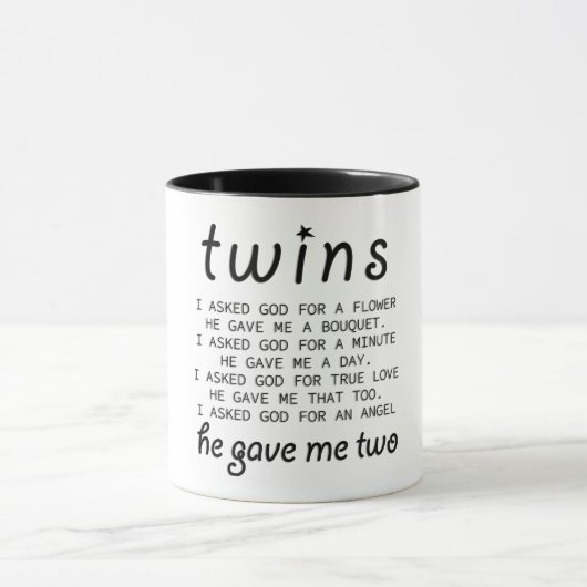 Süße Zwillinge Tasse (Zentrum)
