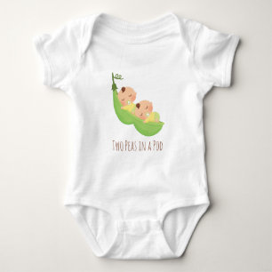 Süße Zwillinge Zwei Erbsen in einer Schote Baby T- Strampler