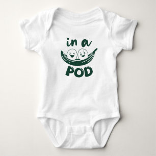 Süße Zwillinge zwei Erbsen Schote Baby Strampler