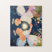 Süße Zwillingsseele Liebesjunge und Mädchen Engel  Puzzle (Vertikal)