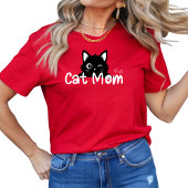 Süße zwinkernde schwarze Katzenmutter T-Shirt