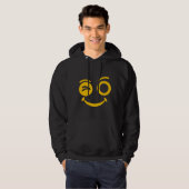 Süße zwinkernden Smiley-Gesicht schwarzer Pullover (Vorne ganz)