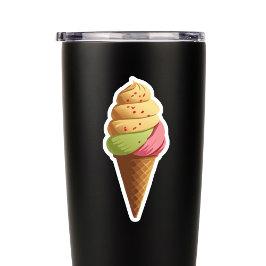 Süßeis Creme Cone Aufkleber