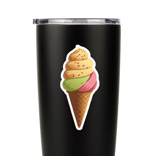 Süßeis Creme Cone Aufkleber