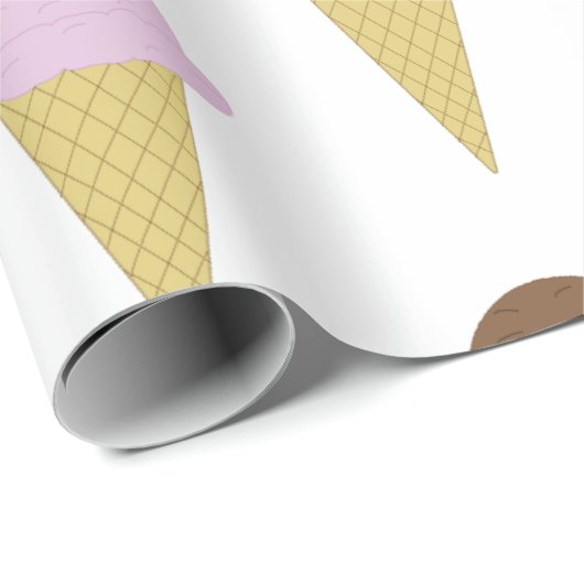 Süßeis Creme Cones Leckerei Party Geschenkpapier (Rolleneckpunkt)