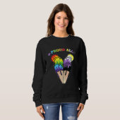 Süßeis Creme Stolz Ally Non-Binary Ice Cream Sweatshirt (Vorne ganz)