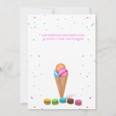 Süßeis Foto JÄHRIGE Geburtstagsparty Einladung (Rückseite)