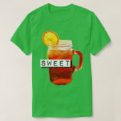 Süßeis schwarzer Tee Zitronenkeil trinken und esse (Design vorne)