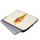 Süßeiscreme-Kone - Individuelle Name-Option Laptopschutzhülle (Vorne Knopf)