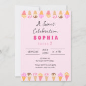 Süßeiscreme-Party Einladung (Vorderseite)