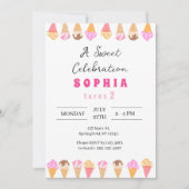 Süßeiscreme-Party Einladung (Vorderseite)