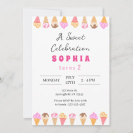 Süßeiscreme-Party Einladung