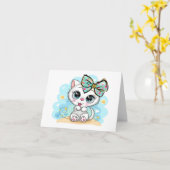 SüsseKitty Karte (Gelbe Blume)