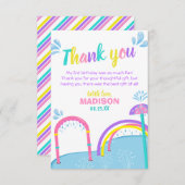 Süssen Splish Splash Pad Wasserpark Girl Dankeskarte (Vorne/Hinten)