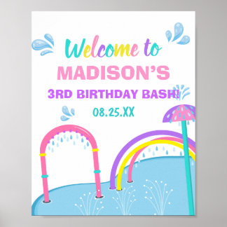 Süssen Splish Splash Pad Wasserpark Girl Poster