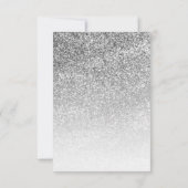 Süssen Sweet 16 Silver Glitzer Elegant Geburtstag Dankeskarte (Rückseite)