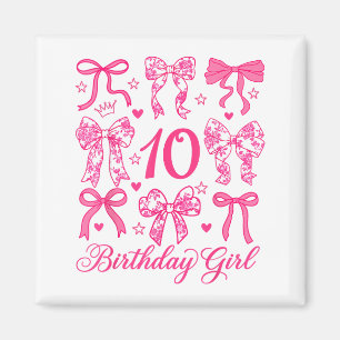 Süßer 10. Geburtstag Coquette-Bogen 10. Geburtstag Magnet