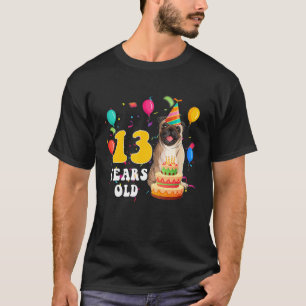 Süßer 13-jähriger Mops-Hund 13. Geburtstagsfeier M T-Shirt