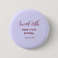 Süßer 16. Geburtstag lila pastell mauve retro Name