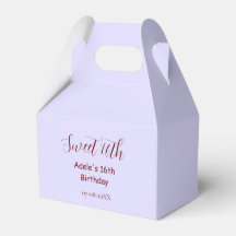 Süßer 16. Geburtstag lila pastell mauve retro Name