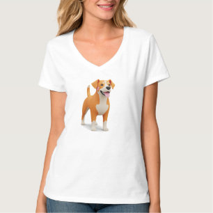 Süßer 3D-Cartoon-Hund isoliert T-Shirt