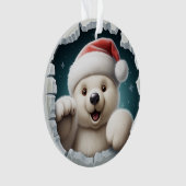 Süßer 3D Eisbär Ornament (Vorderseite)