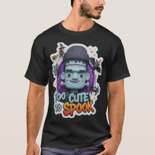 Süßer 3D-Frankenstein mit Hexenfledermaus-Spinne z T-Shirt