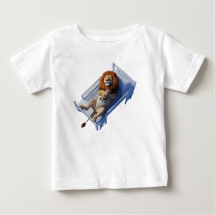 Süßer 3D-Löwe schläft im Bett mit Teddybär Isola Baby T-shirt