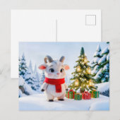 Süßer 3D-Steinbock-Zodiak-Charakter Postkarte (Vorne/Hinten)