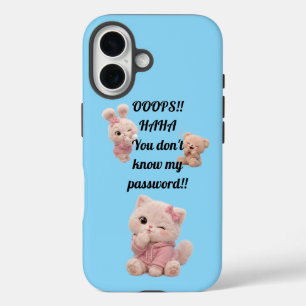 Süßer 3D-Teddybär-Katze-Kaninchen-Handyhülle iPhone 16 Hülle