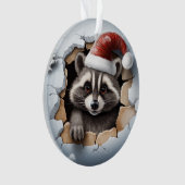 Süßer 3D-Waschbär Ornament (Vorderseite)